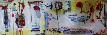 Les larmes du coquelicot Peinture intitulée "Les larmes du coque…" par Bertrand Bellaize, Œuvre d'art originale, Acrylique