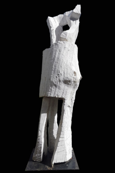 Sculpture intitulée "Résonnance 2. profil" par Bertrand Michaud, Œuvre d'art originale, Bois