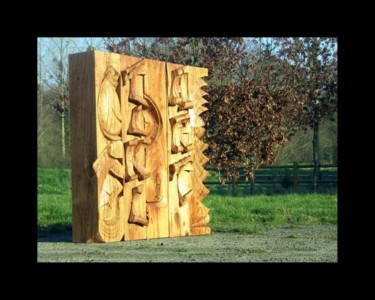 Sculptuur getiteld "1m²  GrrrrrrrHmmmmm…" door Bertrand Michaud, Origineel Kunstwerk