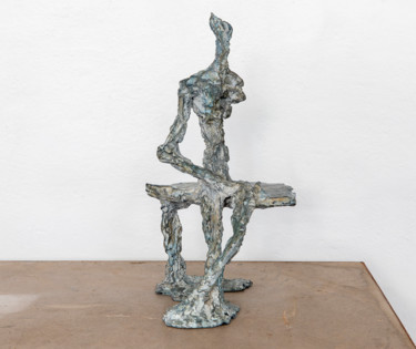 Sculpture intitulée "L'Homme qui Roule" par Bertrand Pigeon, Œuvre d'art originale, Bronze