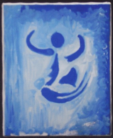 Peinture intitulée "le surfer" par Bertrand Pothier, Œuvre d'art originale