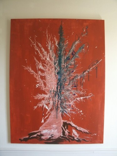 Peinture intitulée "auprès de mon arbre…" par Bertrand Pothier, Œuvre d'art originale