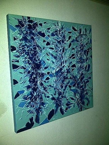 Painting titled "turquoise" by Bertrand Pothier, Original Artwork, Acrylic