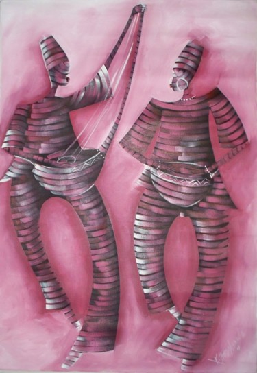 Painting titled "lovers rock" by Joseph Kwaw Besoabewie, Original Artwork, Oil