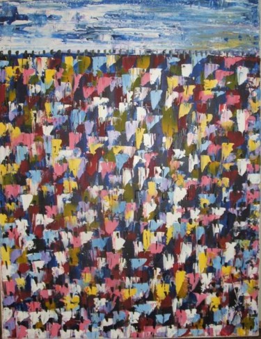 Painting titled "market models" by Joseph Kwaw Besoabewie, Original Artwork, Oil
