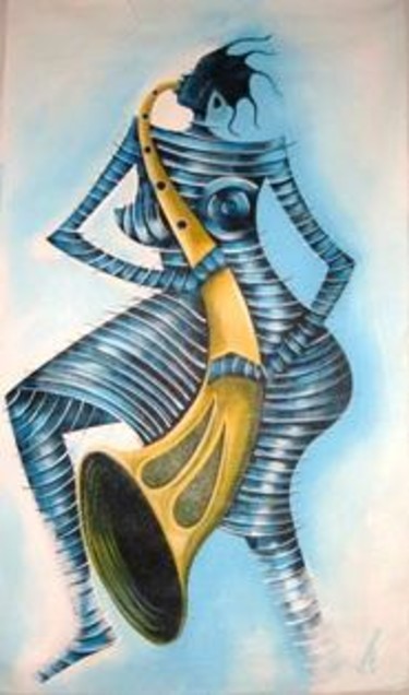 Painting titled "ECHOES FROM THE PAST" by Joseph Kwaw Besoabewie, Original Artwork, Oil