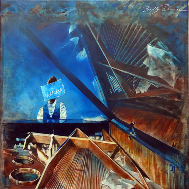 Pintura titulada "nocturne ©" por Billy Renoir, Obra de arte original, Acrílico