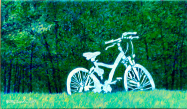 Peinture intitulée "le vélo ©.jpg" par Billy Renoir, Œuvre d'art originale, Acrylique