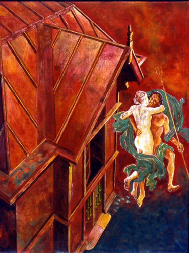 Painting titled "en maison 37 fresqu…" by Billy Renoir, Original Artwork, Acrylic
