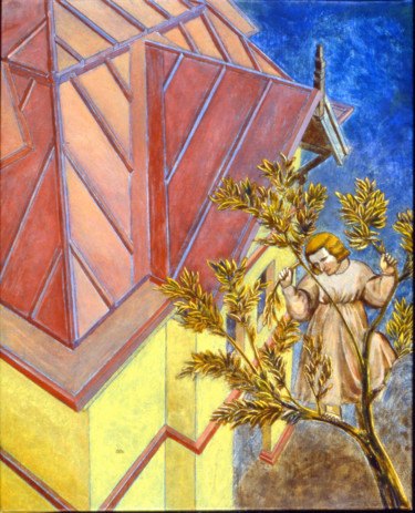 Peinture intitulée "en maison 27 Giotto…" par Billy Renoir, Œuvre d'art originale, Acrylique