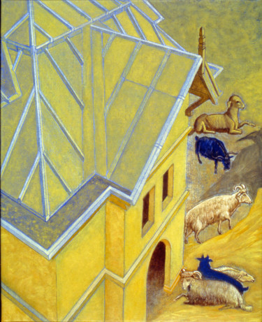 Pintura titulada "en maison 28 Giotto…" por Billy Renoir, Obra de arte original, Acrílico