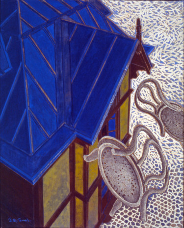 Painting titled "maison 20 mes deux…" by Billy Renoir, Original Artwork