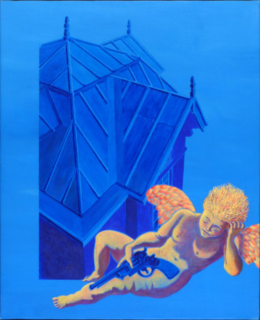 Pintura titulada "en maison 61 l'ange…" por Billy Renoir, Obra de arte original, Acrílico