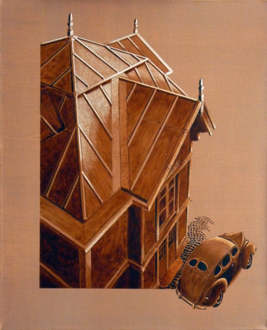 Pintura titulada "en maison 80 avec v…" por Billy Renoir, Obra de arte original, Acrílico