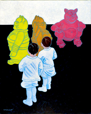 Peinture intitulée "children 2 ©" par Billy Renoir, Œuvre d'art originale, Acrylique