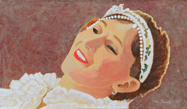 Peinture intitulée "la danseuse aux per…" par Billy Renoir, Œuvre d'art originale, Acrylique