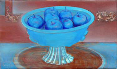 Peinture intitulée "la coupe aux pommes…" par Billy Renoir, Œuvre d'art originale, Acrylique