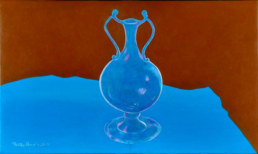 Peinture intitulée "le vase à anses ble…" par Billy Renoir, Œuvre d'art originale, Acrylique