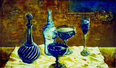 Peinture intitulée "bouteille flacon co…" par Billy Renoir, Œuvre d'art originale, Acrylique