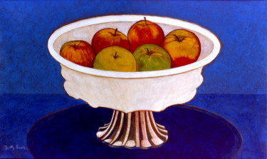 Peinture intitulée "la coupe aux pommes…" par Billy Renoir, Œuvre d'art originale, Acrylique