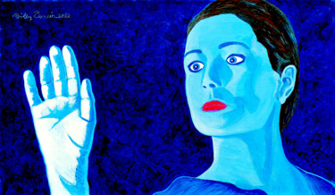 Peinture intitulée "la femme au gant bl…" par Billy Renoir, Œuvre d'art originale, Acrylique