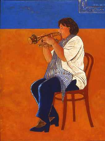 Pintura titulada "Kiki au Léonard de…" por Billy Renoir, Obra de arte original, Acrílico