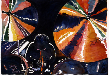 Peinture intitulée "Miles entre les cym…" par Billy Renoir, Œuvre d'art originale, Aquarelle