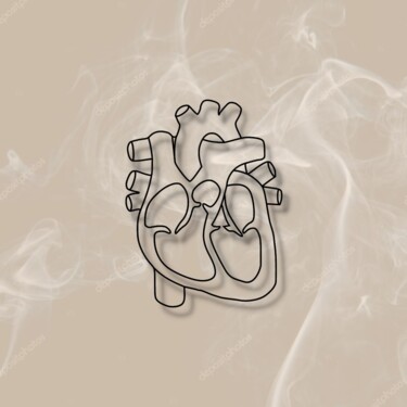 Цифровое искусство под названием "Heart beats" - Beth Kelni, Подлинное произведение искусства, 2D Цифровая Работа
