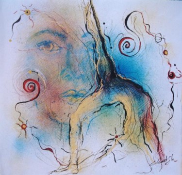 Pintura intitulada "Amar com o corpo I" por Elisabete Da'Silva, Obras de arte originais, Óleo