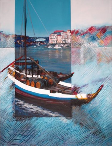 Pintura intitulada "Tonalidades do Port…" por Elisabete Da'Silva, Obras de arte originais, Outro