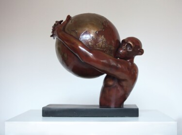 Sculpture intitulée "Human Rights" par Beto Gatti, Œuvre d'art originale, Bronze