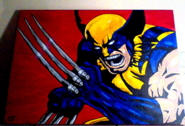 Pintura intitulada "Tela Wolverine" por Alberto Cracel, Obras de arte originais, Acrílico