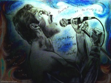Pittura intitolato "Freddie Mercury" da Betta Artusi Art, Opera d'arte originale