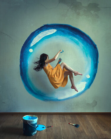 Fotografia intitolato "Créer sa bulle 02/20" da Bettina Dupont, Opera d'arte originale, Fotografia manipolata