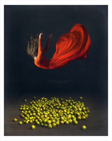 Photography titled "Tomber dans les pom…" by Bettina Dupont, Original Artwork, Manipulated Photography