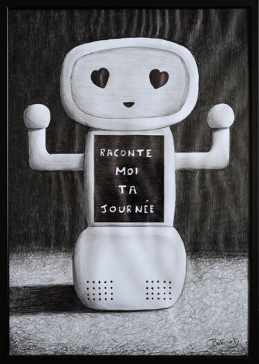 图画 标题为“Meilleur ami du fut…” 由Bettina Dupont, 原创艺术品, 石墨