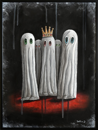 Malerei mit dem Titel "Fantômes du passé" von Bettina Dupont, Original-Kunstwerk, Acryl