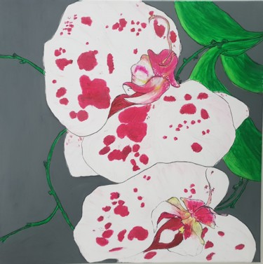 Malerei mit dem Titel "Exotische Pflanzen 1" von Bettina Ullmann, Original-Kunstwerk, Acryl
