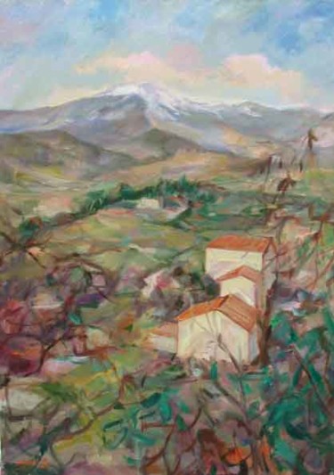 Pittura intitolato "Salita alla rocca" da Lucio Betto, Opera d'arte originale