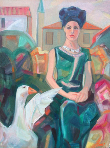 Pittura intitolato "la-regina-delle-och…" da Lucio Betto, Opera d'arte originale
