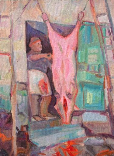 Painting titled "la-fine-del-porco-t…" by Lucio Betto, Original Artwork