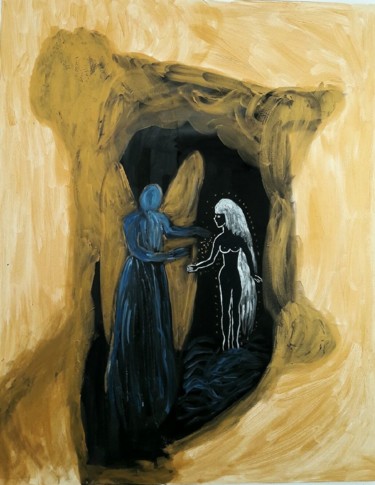 Pintura titulada "La femme hermite." por Miouchka, Obra de arte original
