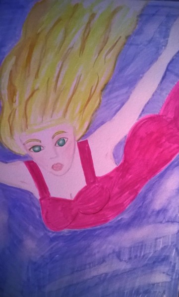 Painting titled "Le saut de l'Ange" by Miouchka, Original Artwork