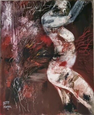 Картина под названием "APPOLINE" - Betty Fevrier, Подлинное произведение искусства, Акрил Установлен на Деревянная рама для…