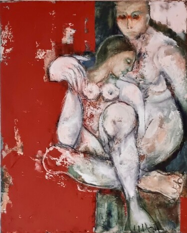 Картина под названием "TENDRESSE" - Betty Fevrier, Подлинное произведение искусства, Акрил