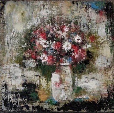 Pittura intitolato "Bouquet" da Betty Fevrier, Opera d'arte originale, Cera