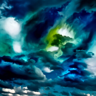 Photography titled "Ciel d'ailleurs n°2" by Betty Pepper, Original Artwork, Digital Painting Mounted on Aluminium