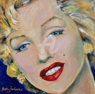 Painting titled "Marilyn Monroe" by Betty Jonker, Original Artwork, Acrylic