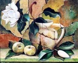 Peinture intitulée "Le magnolia" par Betty Savastano, Œuvre d'art originale