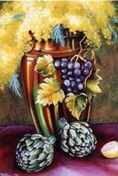 Peinture intitulée "Bouquet de Mimosa" par Betty Savastano, Œuvre d'art originale, Huile